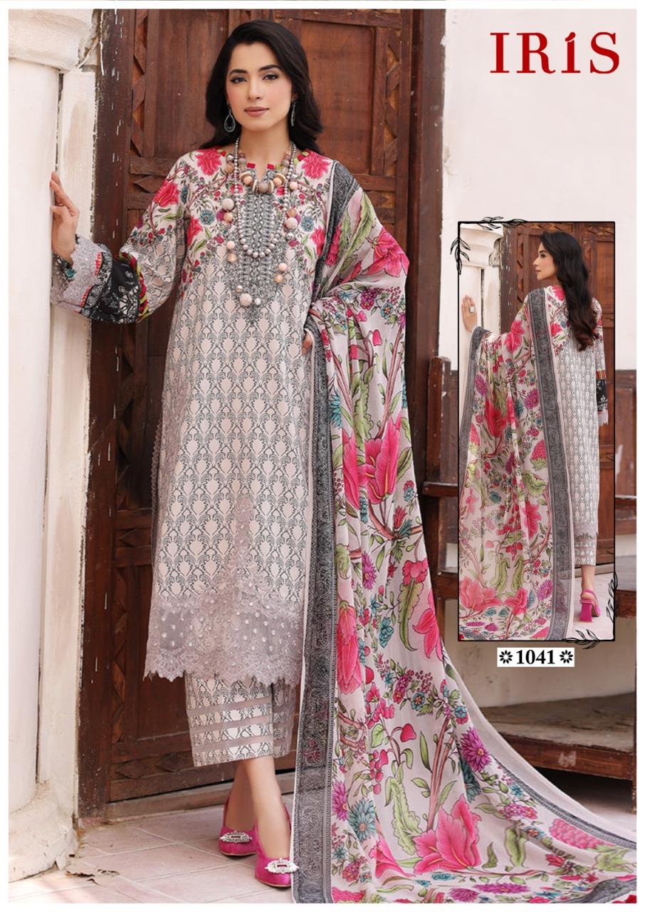 Afsanah Vol 5 By Iris Luxury Cotton Pakistani Dress Material Wholesalers In Delhi
